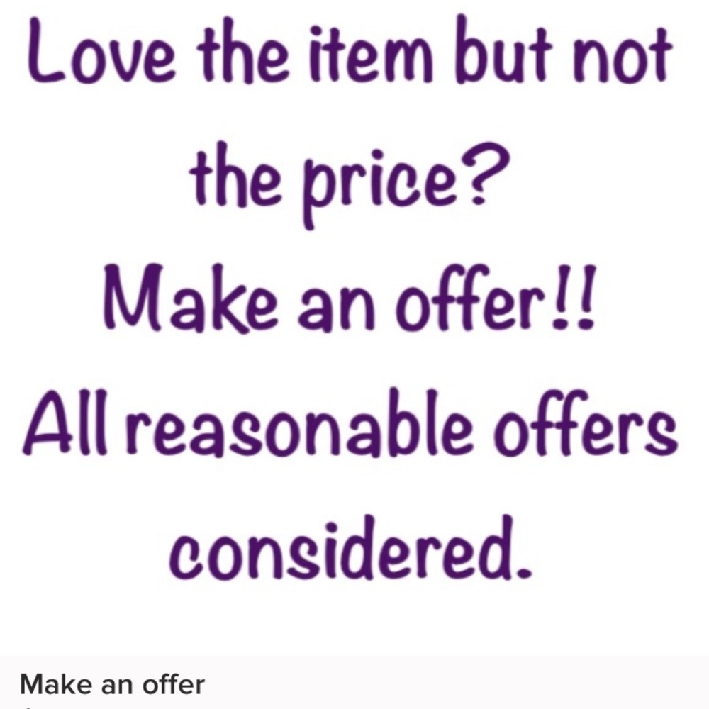 Make me an offer! Love to negotiate!